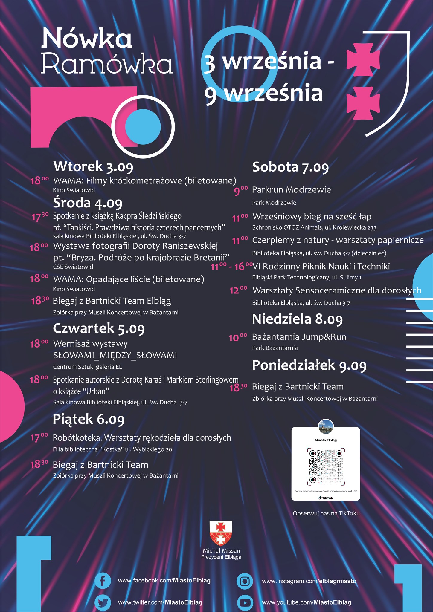 Elbląska Nówka Ramówka 3-9 września